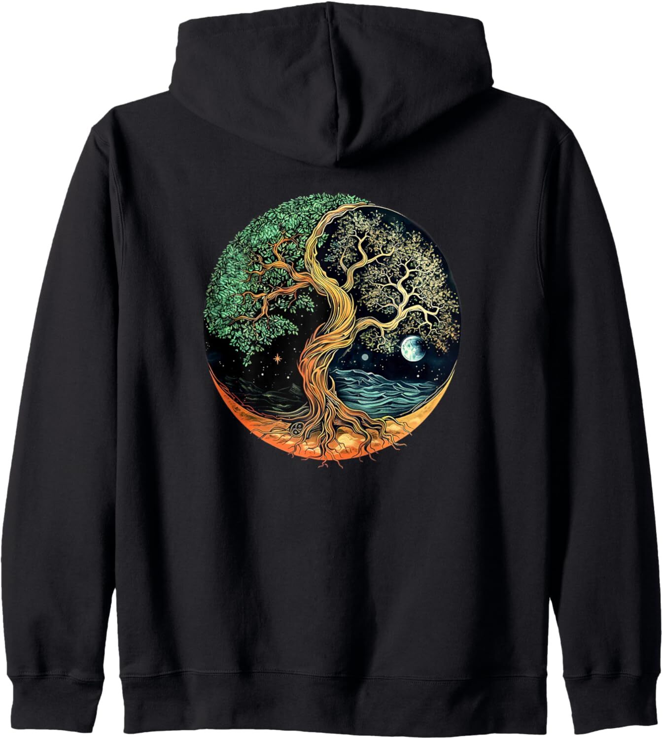 Hoodie for Mens Womens Tree of Life Yin Yang Graphic Hoodies sweatshirt Fashionable