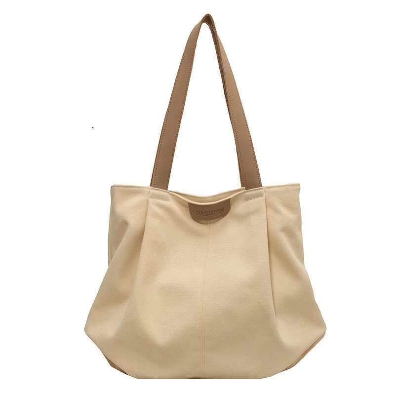 Large Capacity Canvas For Women's Autumn And Winter Fashion Casual Single Shoulder Handbag, Student Class Commuting Tote Bag