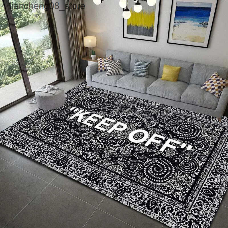 Carpets KEEP OFF ic Pattern Carpet Anti-slip Living Room Bedroom Large Area Carpet Teen Room Corridor Carpet Home Decor Accessories L240910