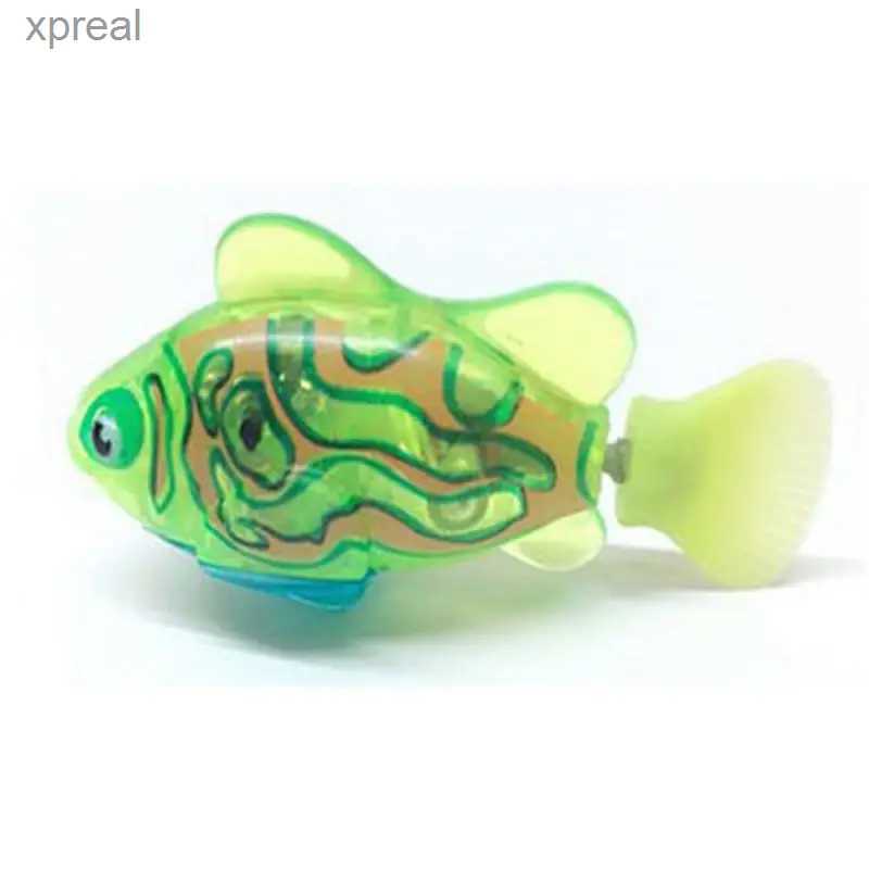 Bath Toys Summer Baby Shower Toy Flash Swimming Electronic Fish Battery Powered Simulation Water Fish Toy Childrens GiftWX1