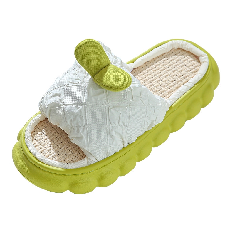 womens cloud slippers shoes breathable cottom linen female indoor home slippers eva thick bottom comfortable soft woman slides