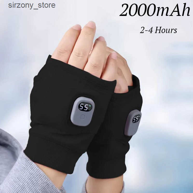 Mittens Comfort Warm Gloves Electric Winter Heating USB Rechargeable Smart Warm Winter Gloves For Skiing Cold Weather Driving Hiking J241130