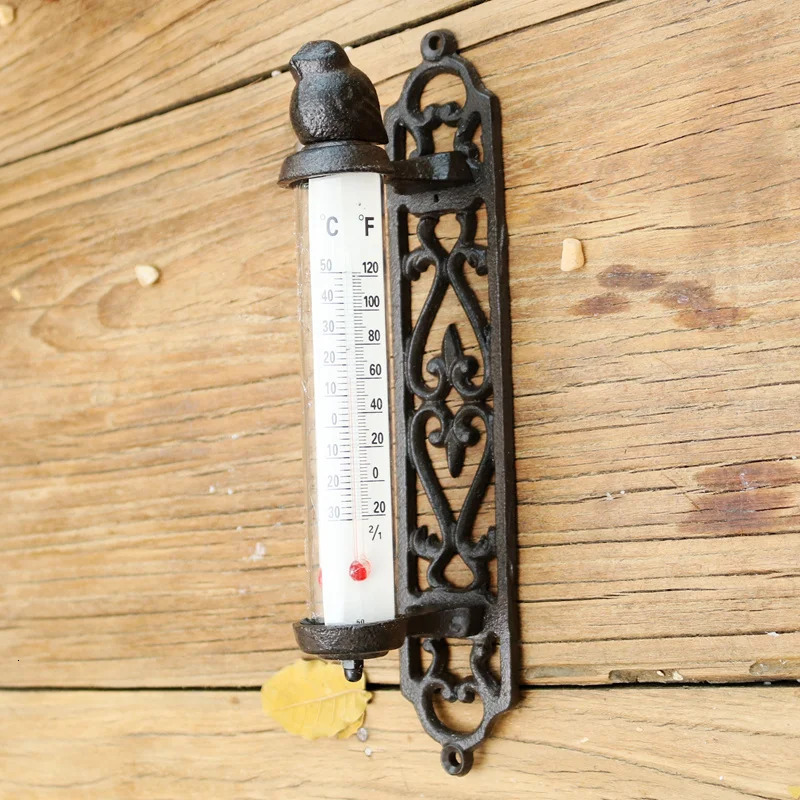 Vintage Indoor Temperature Gauge Home Creative Garden Wall Mounted European Temperature Gauge Home Decoration 241127