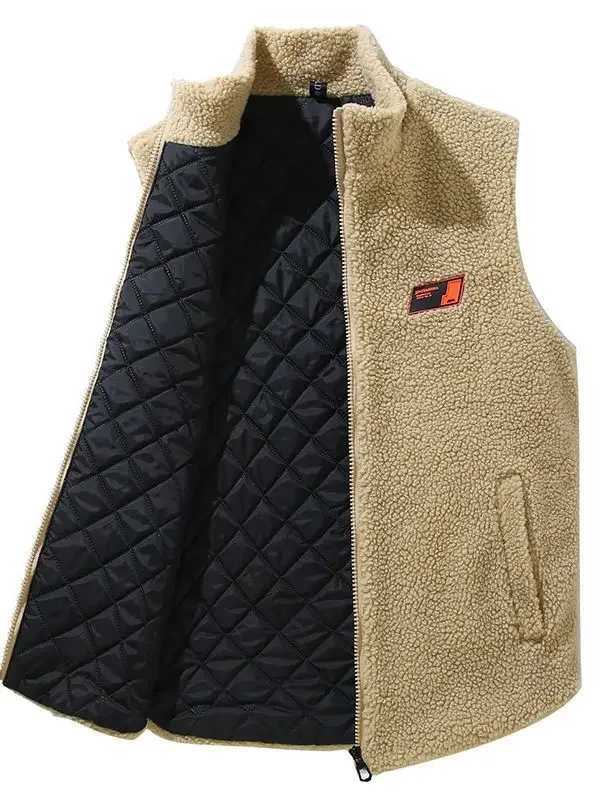 Men's Down Parkas 2024 New in Mens Sleeveless Jacket Winter Warm Polar Fleece Padded Vest Men Autumn Plush Big Size Waistcoat Male Large Plus 12X