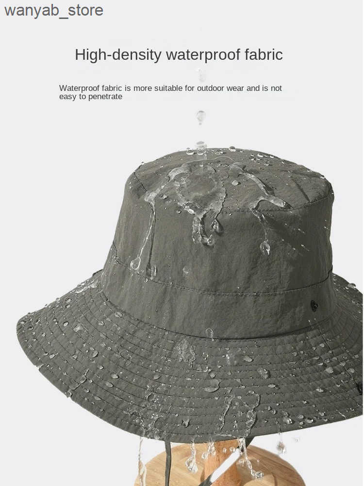 Wide Brim Hats Bucket Plus Size Hat Men Women Summer Sun Protection Outdoor Waterproof Big XL Breathable Fisherman Panama Bob L240910