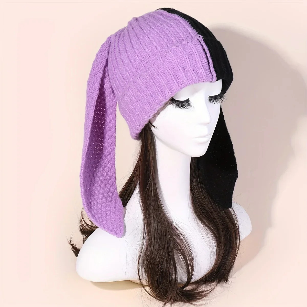 Bunny Beanie Hats For Women Cute Rabbit Winter Cap Warm Skull Outdoor Ski Slouchy Halloween Day Dead Decorations 241125