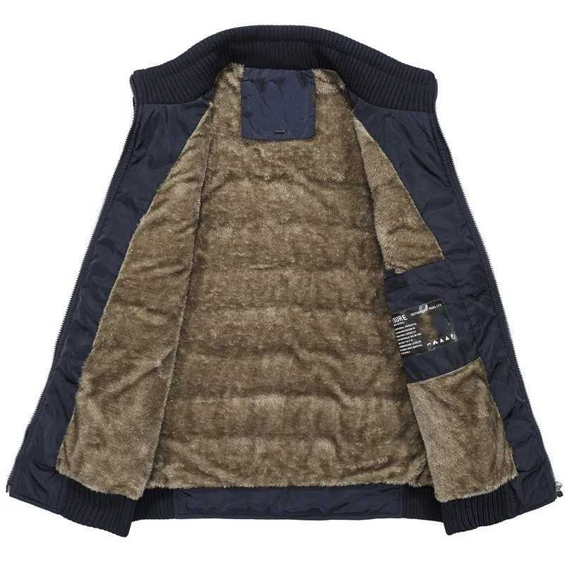 Men's Vests Big Size Outerwear Vest for Men Winter Puffer Vests Fleece Lined Outdoor Warm Sleeveless Jackets z241129
