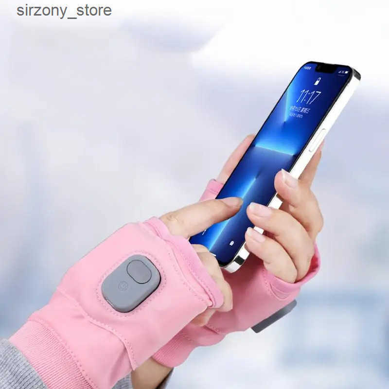 Mittens Comfort Warm Gloves Electric Winter Heating USB Rechargeable Smart Warm Winter Gloves For Skiing Cold Weather Driving Hiking J241130