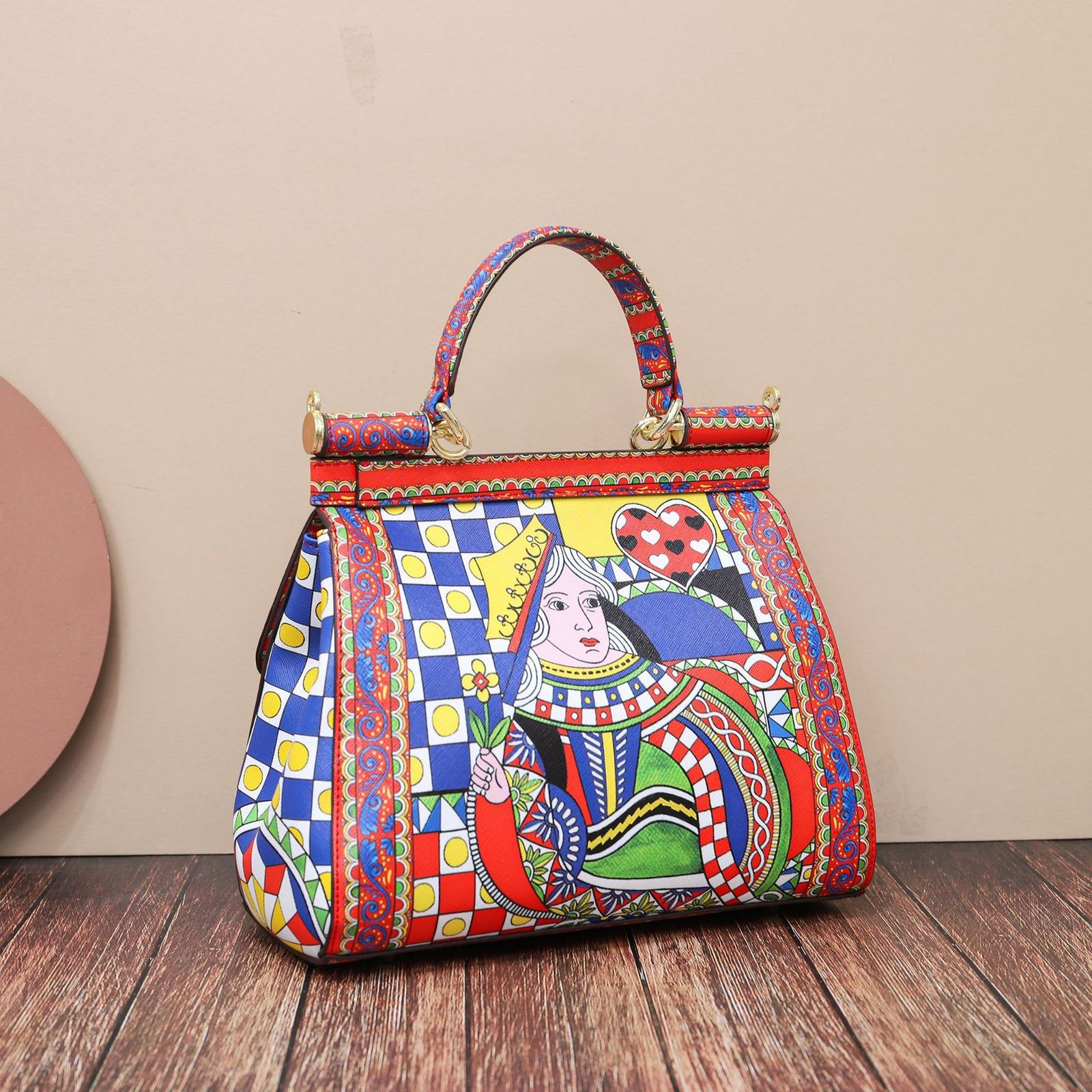 Womens Handbag Womens Shoulder Bag Womens Handbag Leather Womens Messenger Bag Lemon White Flower 240731