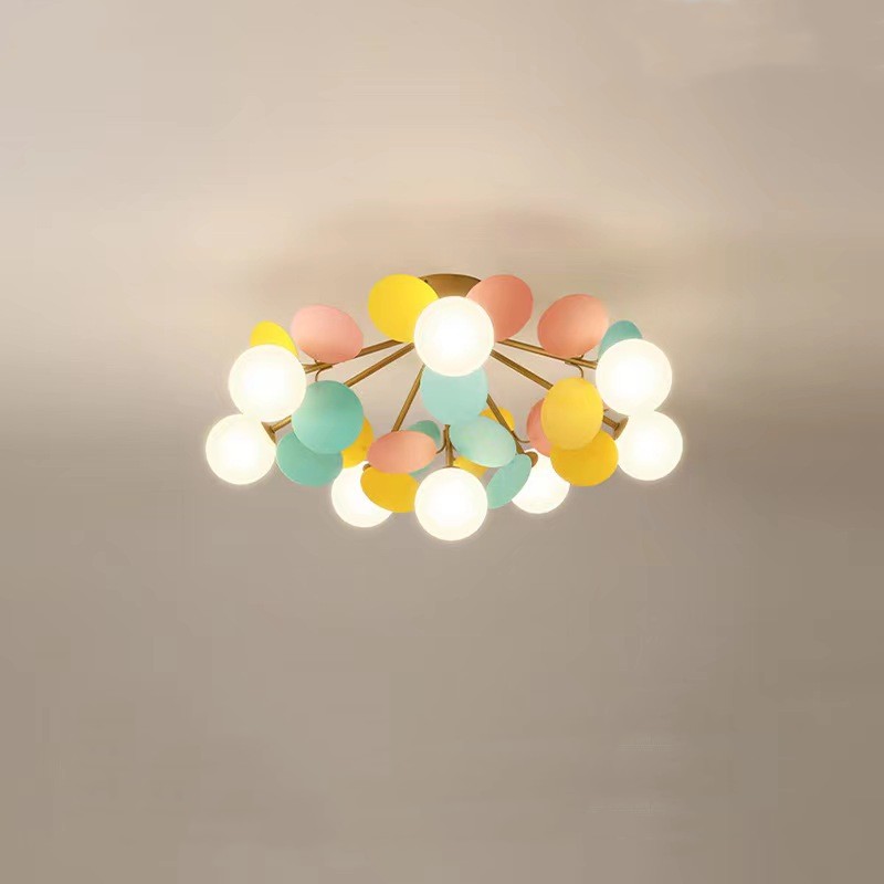 Modern Glass Hanging Lamp for Ceiling Kids Room Pendant Lights Living Room Bedroom Chandelier Loft Home Decorations Lustre