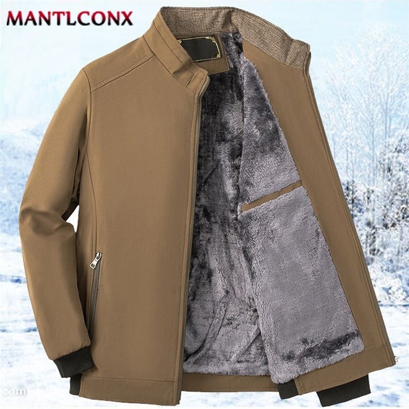 Thermal Fleece Winter Jackets for Men Solid Color Mens Jacket Thick Warm Casual Business Coat 241120
