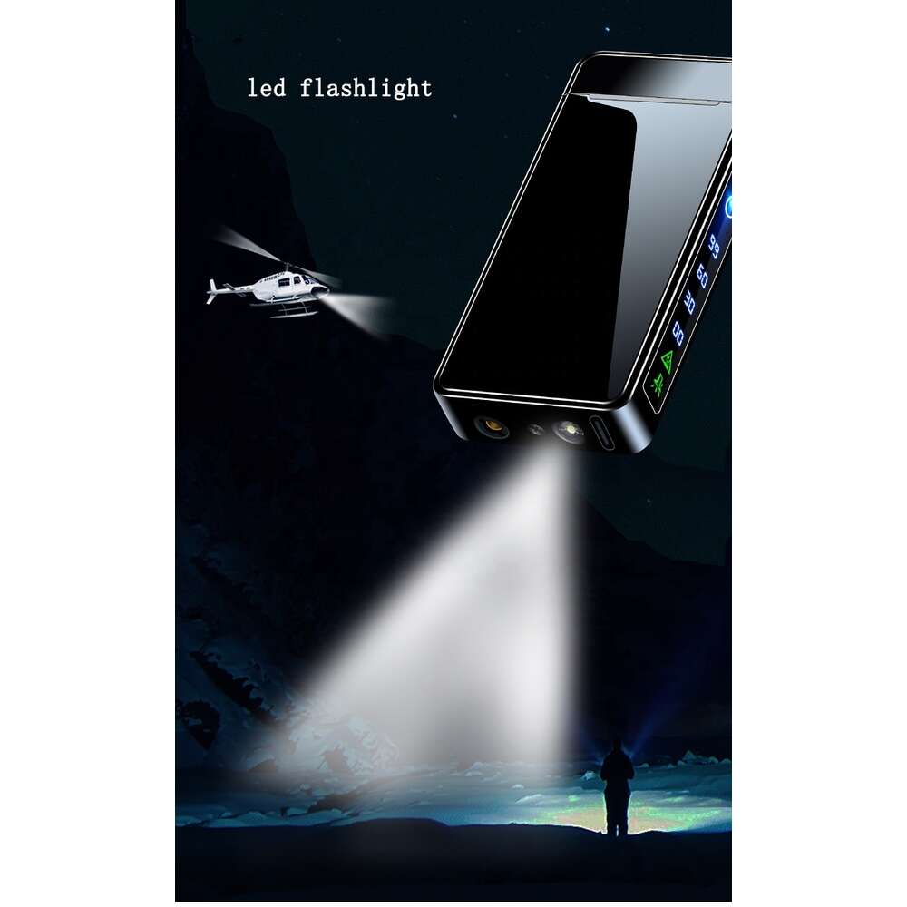 Without Gas Electric Three Fire Metal Windproof Iatable Charging Lighter Can Be Customized W260202