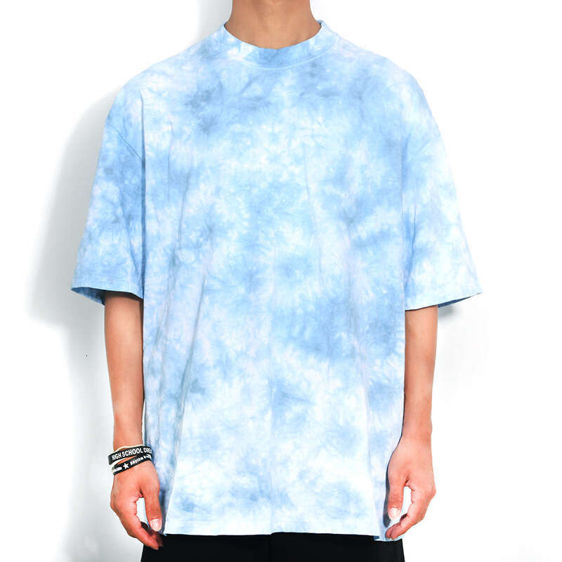Trendy Brand Fashion Tie Dye Pattern Short Sleeved For Teenagers, Trendy Style Casual T-Shirt
