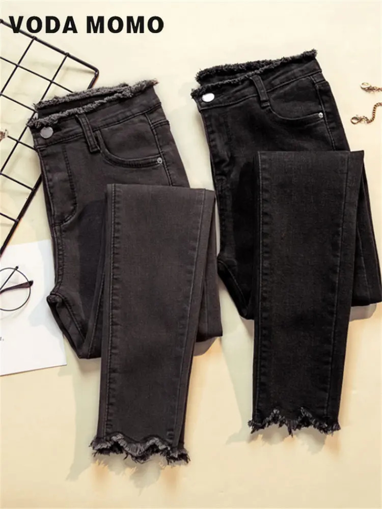 Womens jeans denim pants black womens jeans womens jeans Donna elastic bottom womens leggings 241122