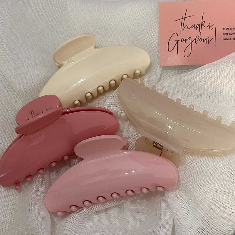 Clamps 2024 New Letter B Acetate Hair Claw Clip Fashion Large Ponytail Hair Clip Shark Clip Bucket Female Hair AccessoriesH241130 F1RQ