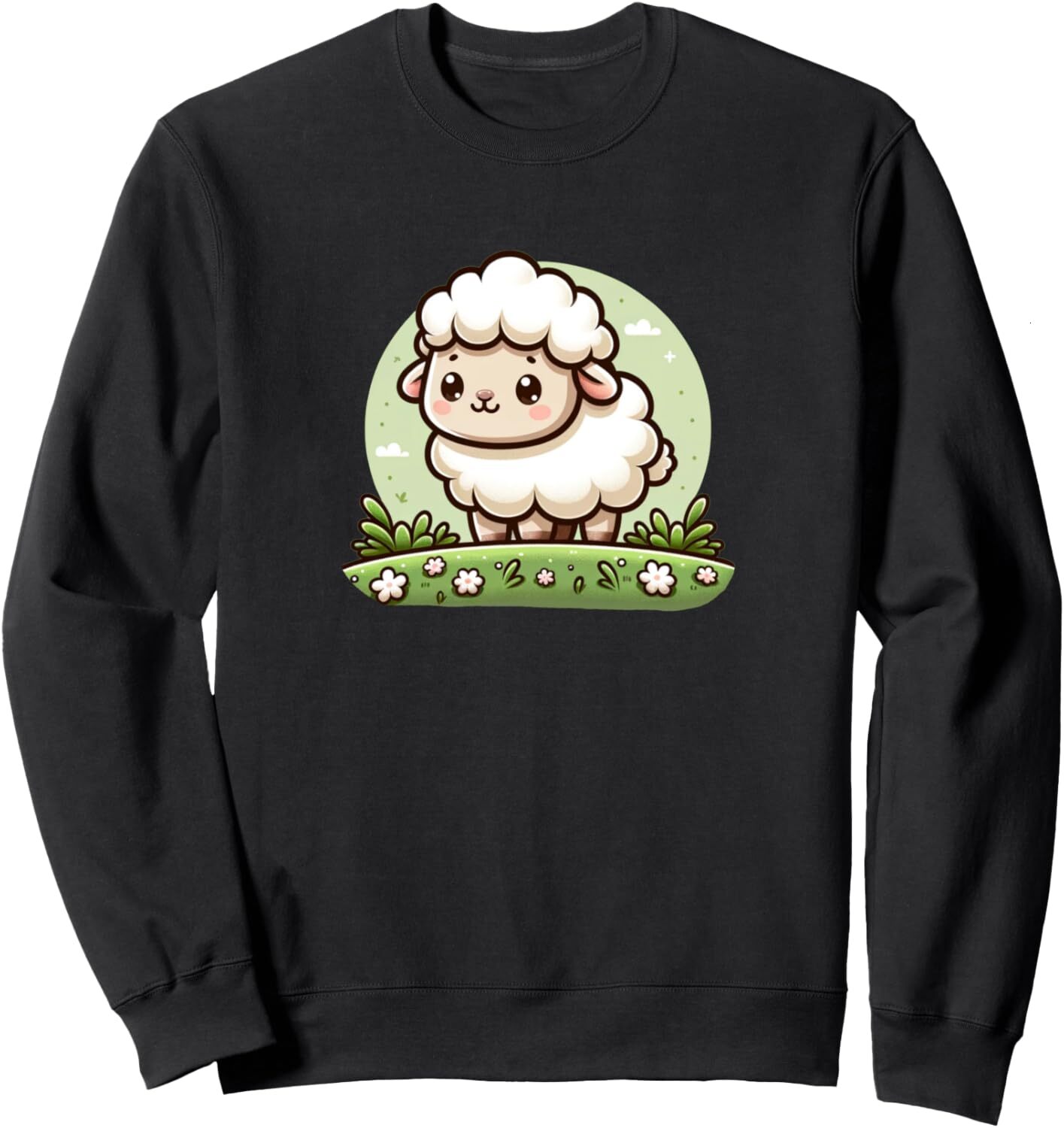 Long Sleeve Shirts for Men sweatshirt Cute Sheep Sweatshirt T shirt Tee Streetwear Casual tops clothes Fashionable and cool