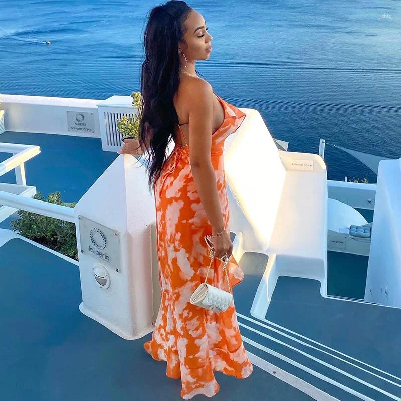 Swimming Dress For Woman Beach Outing Bikini Tunic Kaftan Swimwear Bath Exits 2024 Suit Polyester Spandex Floral Boho Slip V