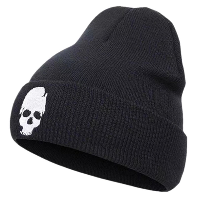 Unisex Knitted Hat Fashion Autumn And Winter Skull Style Beanie Hats For Woman Man Warm Cap 241125