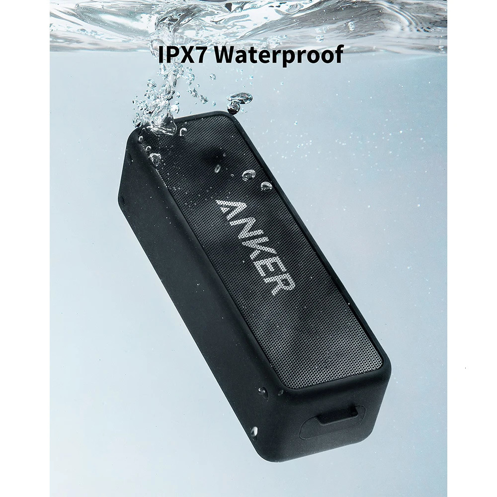 Anker Soundcore 2 Portable Wireless Bluetooth Ser Better Bass 24Hour 66ft Range IPX7 Water Resistance 240125
