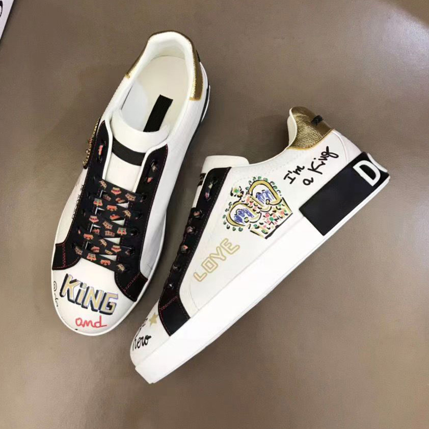 Designer Luxury Leather Calfskin men Casual shoes embroidery Nappa Comfort Outdoor Trainers women sneakers Walking comfortable breathable Shoes