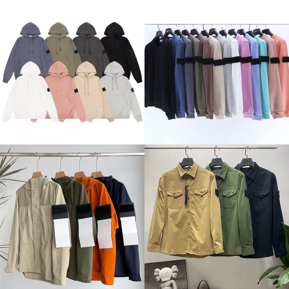 Mens Hoodie pullover sweatshirt Candy Hoody Classic Badge Luxury brand autumn and winter couple hoodie stones islands Versatile Motion Jacket asian size