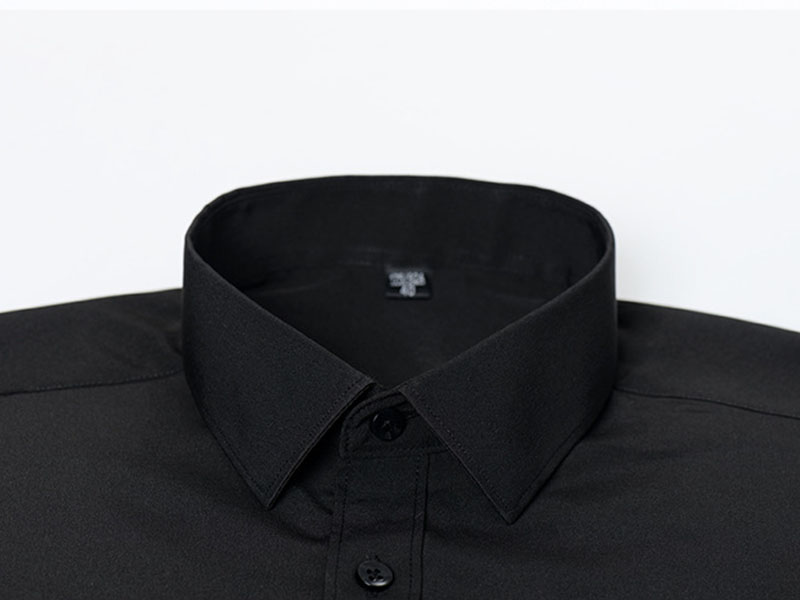 Men's Dress Shirts Business slim fit, versatile, all season four sided elastic non ironing men's Short sleeved summer shirt, silky an