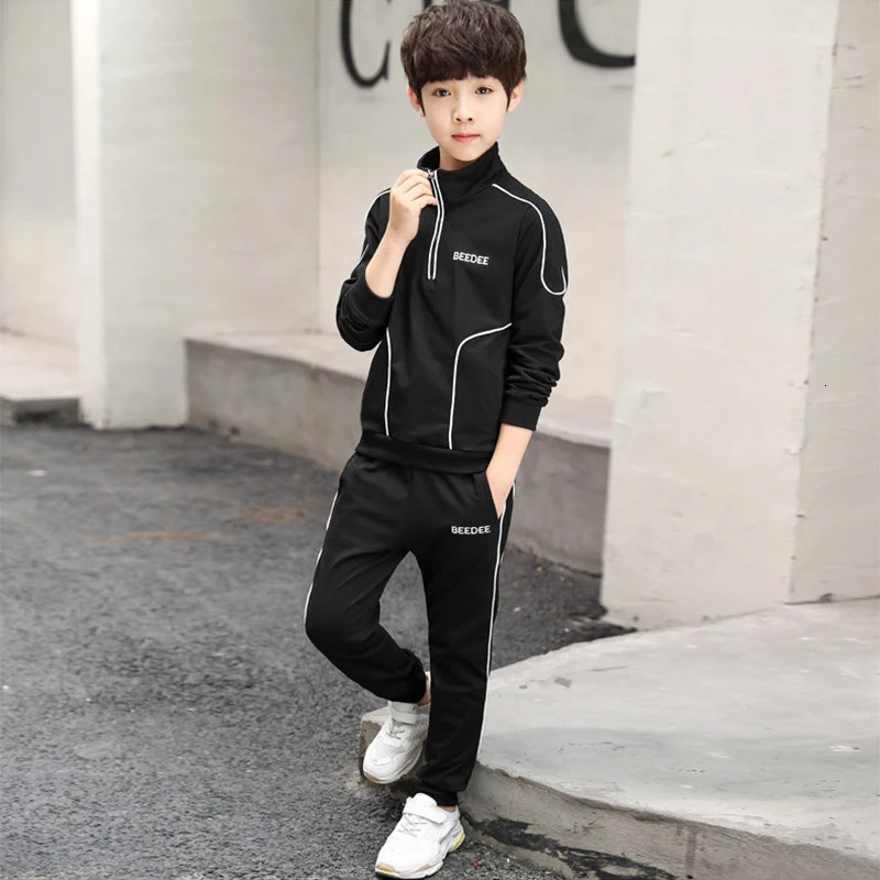 Spring Autumn Teenager Boys Clothing Sets Child Fashion Letter Sweatshirt Pants 2Pcs Kids Tracksuit 4 5 6 7 8 9 10 11 12 Years 240131