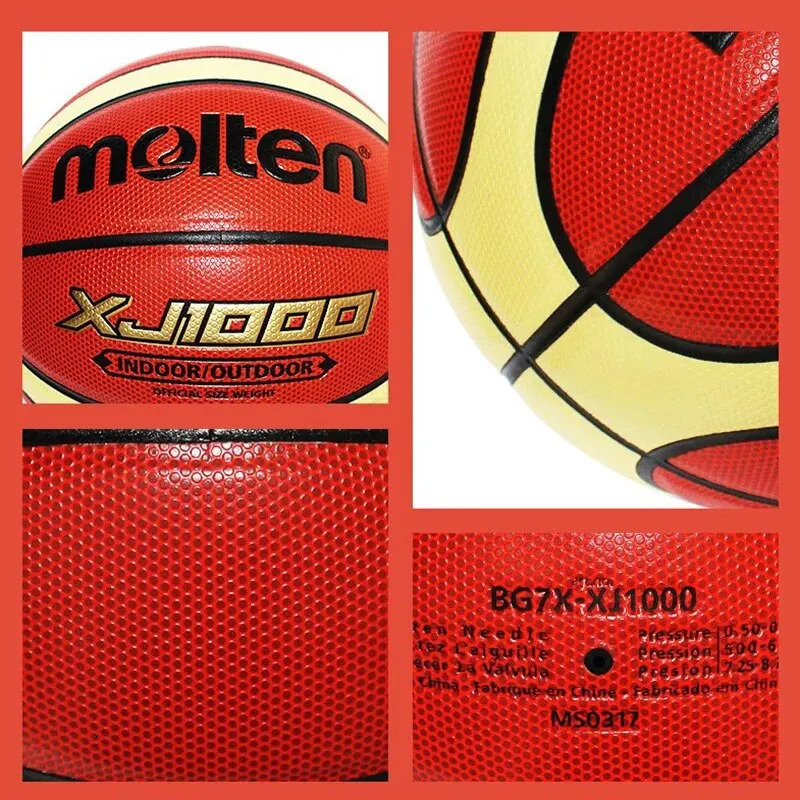 Molten XJ1000 Basketball Ball Size 7/6/5 PU Leather Material for Outdoor Indoor Match Training Men Women Teenager Baloncesto240129 - view 5