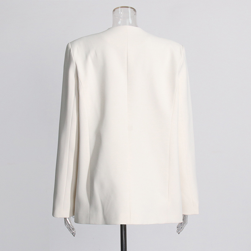 20009 XL 2024 Spring Autumn Milan Runway Coat Jackets Long Sleeve Lapel Neck Apricot High Quality Button Fashion Womens Clothes oufanm