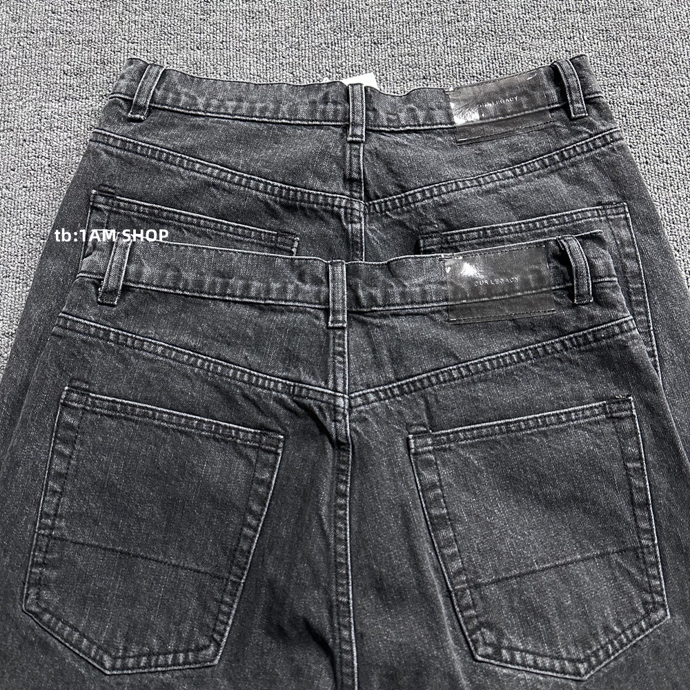 Our Legacy Thurd Cut Jeans Washed Washed Slim Fit Men Jeans Grey Distressed Jeans Casual Loose Mid High Waisted Straight Leg Jeans