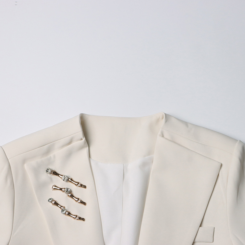 20009 XL 2024 Spring Autumn Milan Runway Coat Jackets Long Sleeve Lapel Neck Apricot High Quality Button Fashion Womens Clothes oufanm