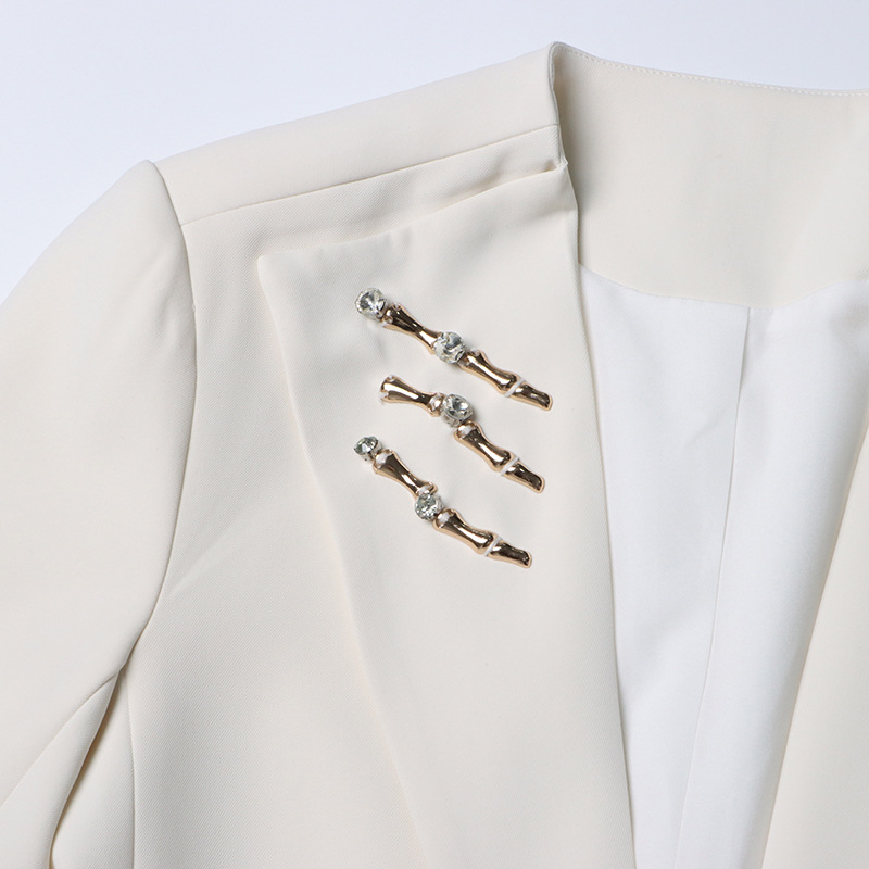 20009 XL 2024 Spring Autumn Milan Runway Coat Jackets Long Sleeve Lapel Neck Apricot High Quality Button Fashion Womens Clothes oufanm