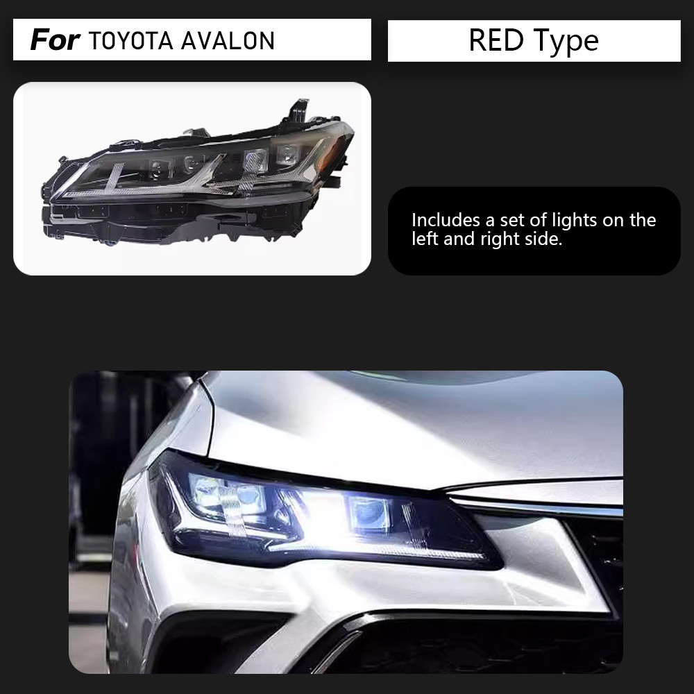 Head Light for Toyota Avalon LED Daytime Running Headlight 2019-2023 DRL Turn Signal Dual Beam Lamp Lens Car Styling