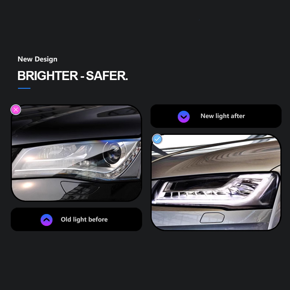 Car Headlight for Audi A8 Headlights 2011-20 17 A8L LED Head Lamp DRL Head Lamp Front light Assembly