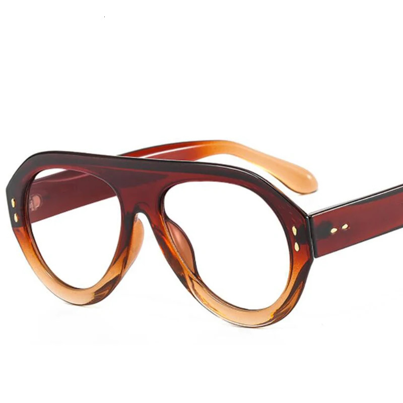 Trendy Oversized Pilot Reading Glasses Women Men Flower Brown Vintage Eyeglasses Clear Blue Light Glasses 1.25 1.5 6 240123