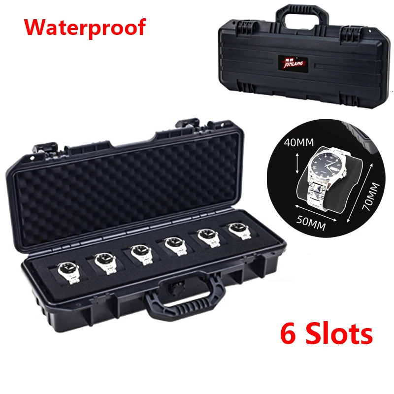 3/4/6/8/15/24/32 Slot Abs Plastic Watch Case Portable Waterproof Watch Case Is Used To Store Watches Tool Box 240124