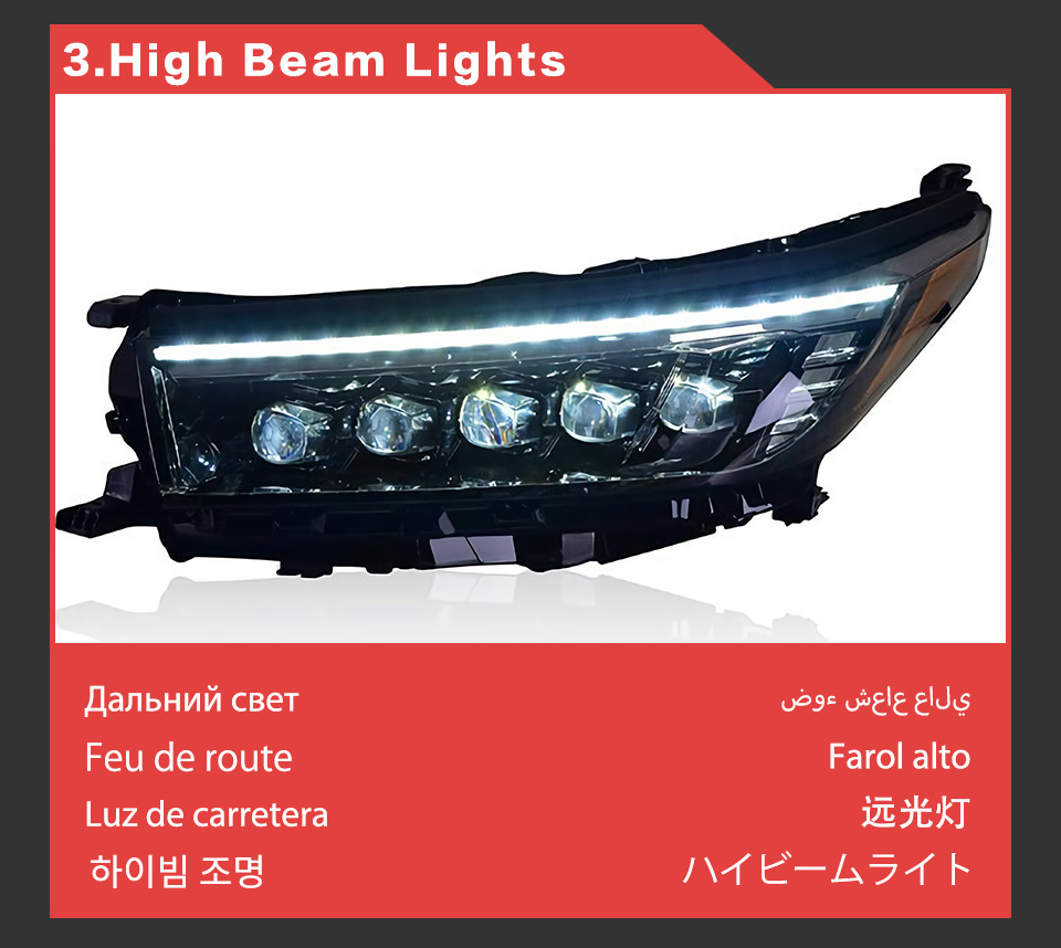 Car Turn Signal Head Light Assembly for Toyota Highlander LED Headlight 2018-2021 Daytime Running Lamp Projector Lens