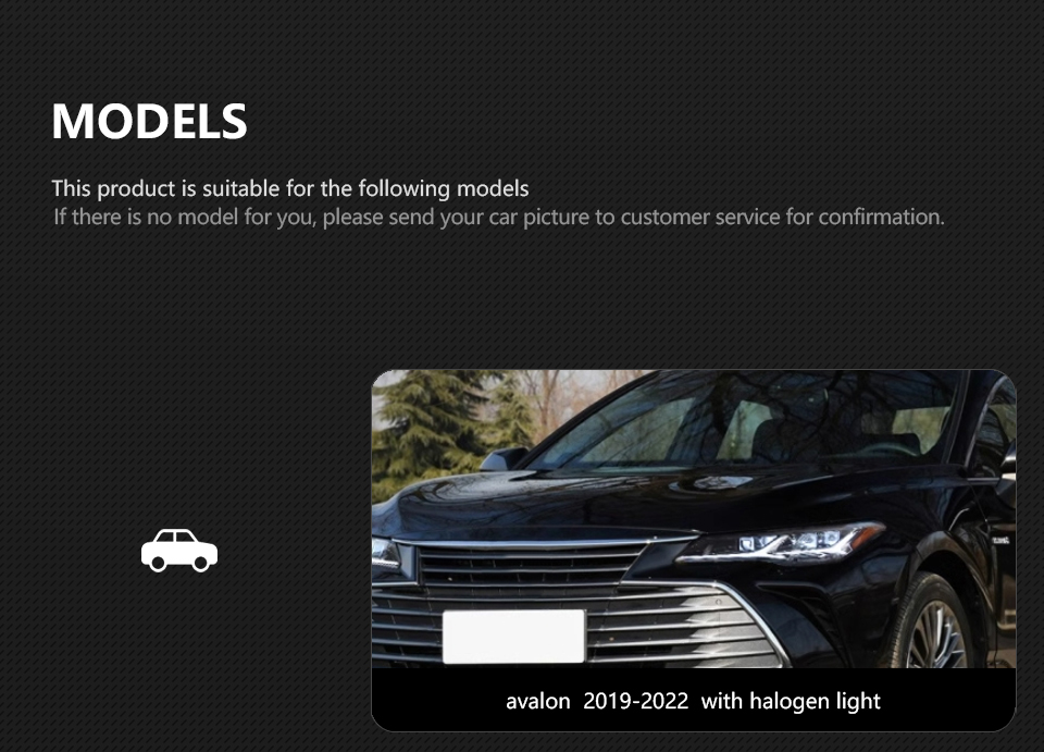 Head Light for Toyota Avalon LED Daytime Running Headlight 2019-2023 DRL Turn Signal Dual Beam Lamp Lens Car Styling