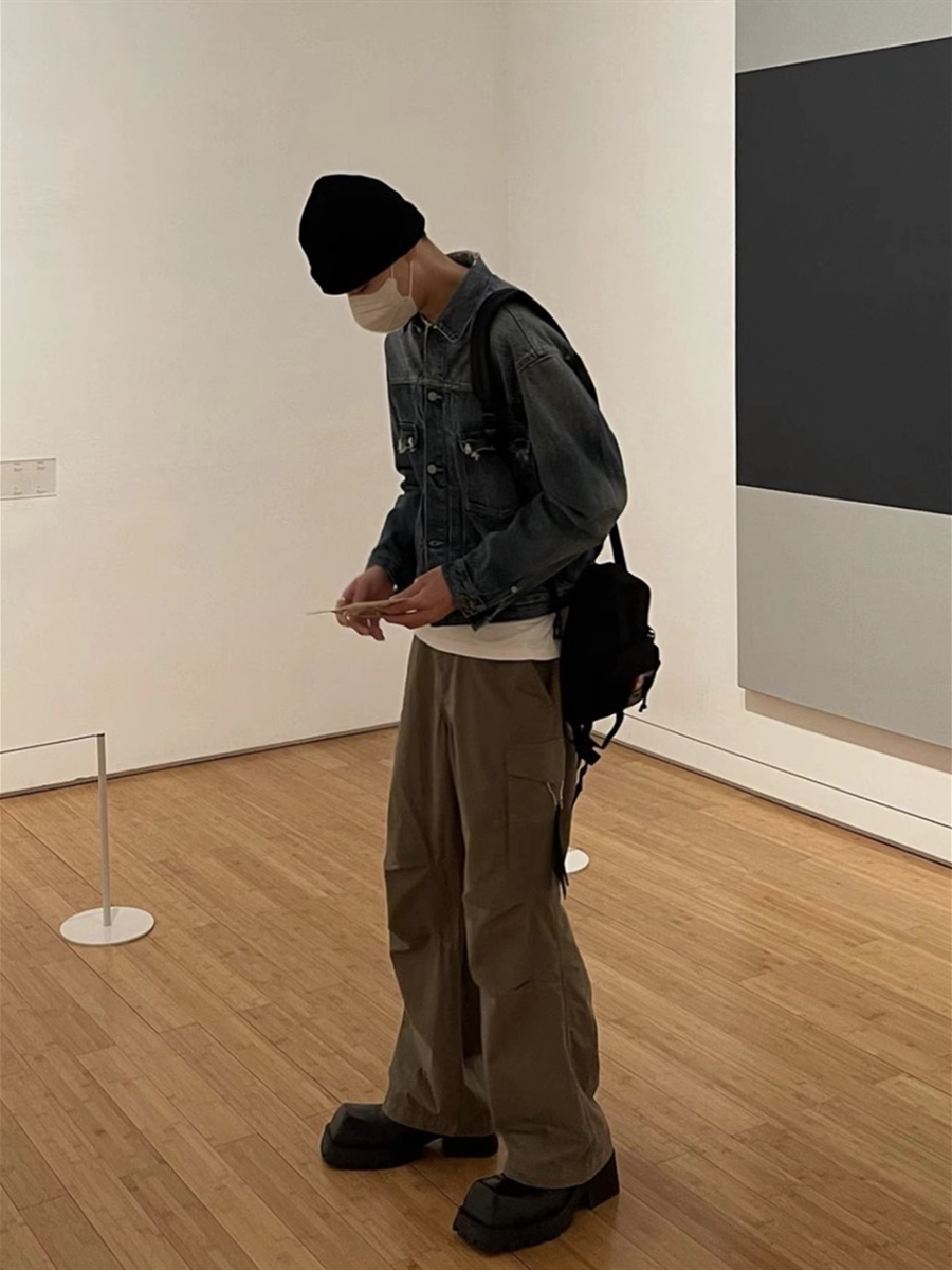 Original Our legacy Pants Casual Pants straight casual loose pants Men Pocket Cargo Pants Loose Multi Pocket Workwear Pants