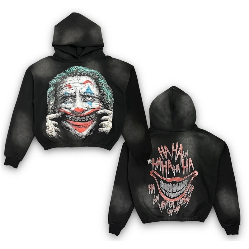 Harajuku skull print Goth Hoodies Women Oversized Streetwear Hoodie Tops Vintage Sweatshirt Y2k Clothes grunge Men Clothing 240131