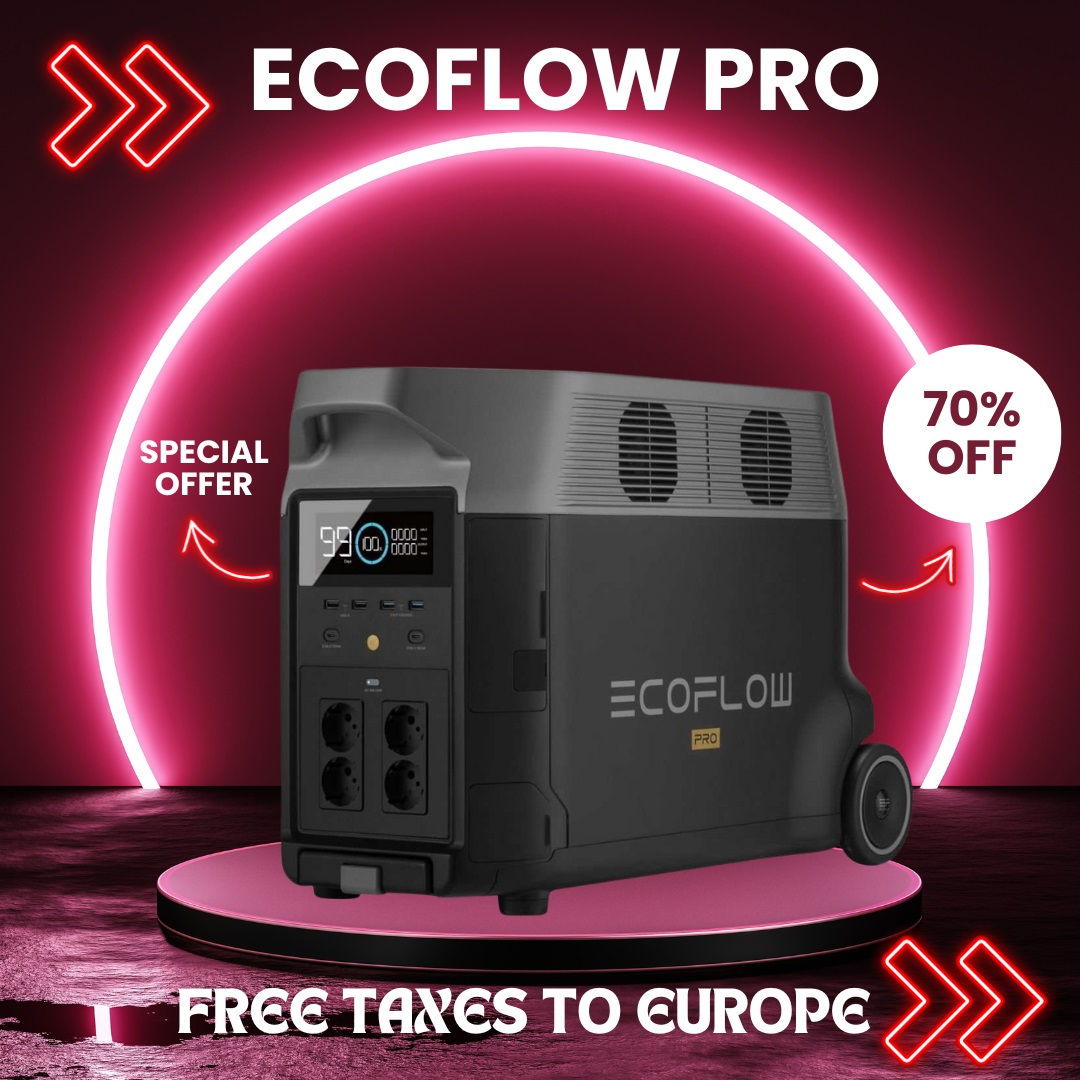 EcoFlow DELTA Pro Max Portable Power Station 3600W 3600Wh Lifepo4 Battery for Capming Home Backup