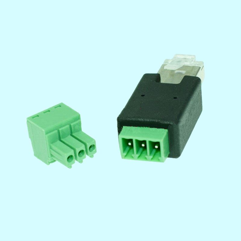 RJ45 Network Connector Male 8P8C Modular Plug to RS485 Screw Terminals Adapter7347040