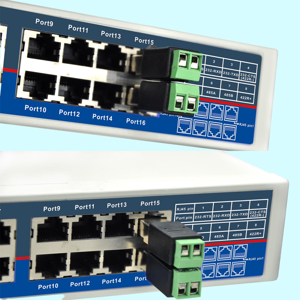 RJ45 Network Connector Male 8P8C Modular Plug to RS485 Screw Terminals Adapter7347040