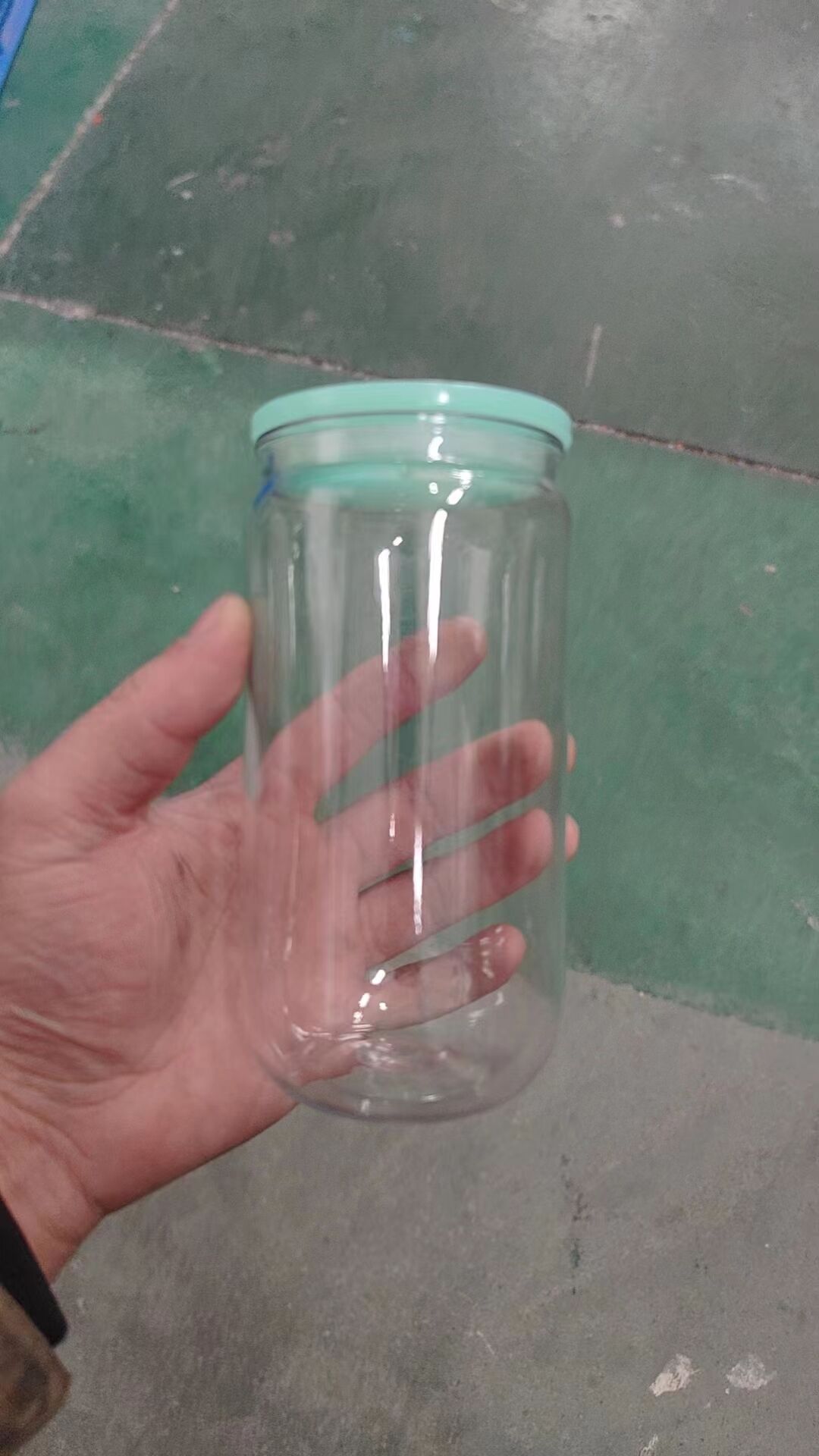 16oz Plastic tumbler with colorful lids Acrylic Libbey Plastic can with Straw for Vinyl UV DTF sticker Summer Drinkware Mason Jar drinking cups