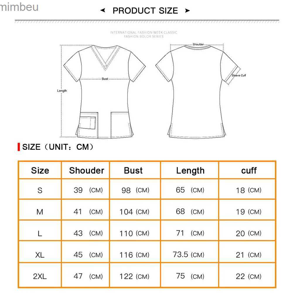 Women's T-Shirt Beauty Salon Uniform Elastic Breathable Spandex Nurse Accessories Fashion Slim Fit Tops Summer Lab Overalls Scrub Clothes Women L