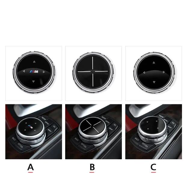 iDrive Car Multimedia Buttons Cover Stickers for BMW 3 5 Series X1 X3 X5 X6 F30 E90 E92 F10 F18 F11 F07 GT Z4 F15 F16 F25 E60 E61 Accessory