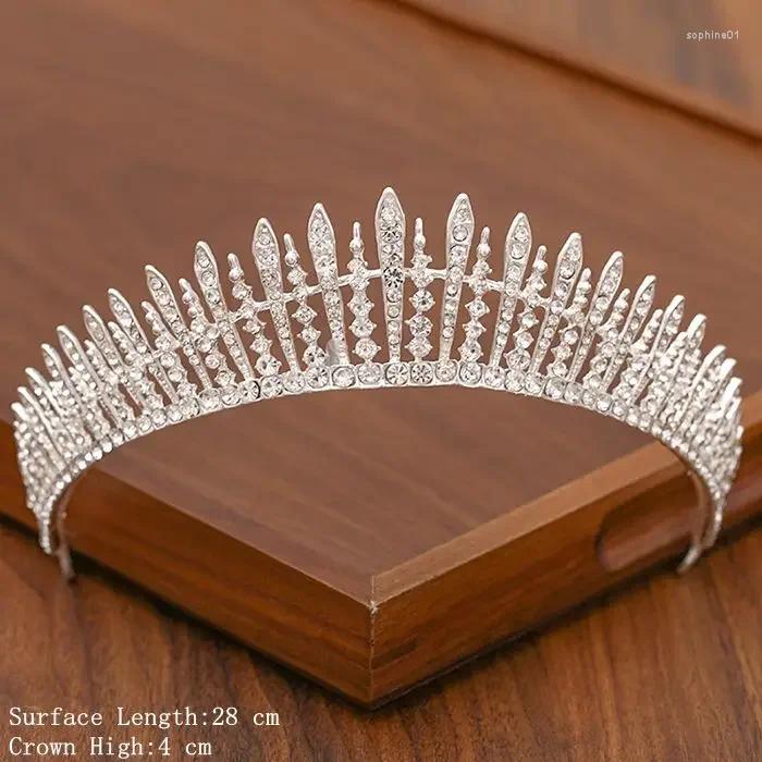 Headpieces Silver Color Bridal Crown And Tiara Hair Accessories For Women Wedding Crystal Rhinestone