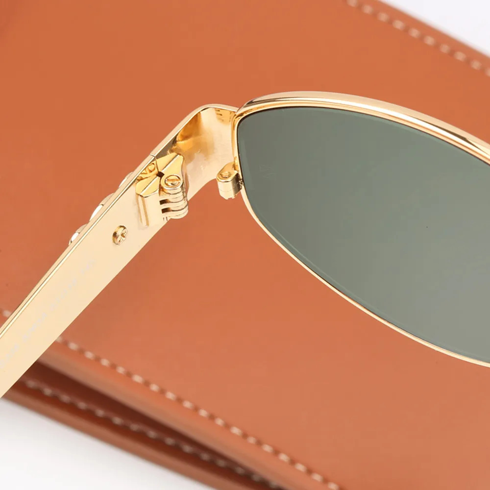 Oval Small Sunglasses For Women Frame Ladies Metal Eyeglasses Male Aesthetic Unisex Summer For Sun Glasses 240201