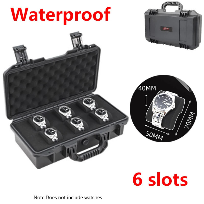 3/4/6/8/15/24/32 Slot Abs Plastic Watch Case Portable Waterproof Watch Case Is Used To Store Watches Tool Box 240124