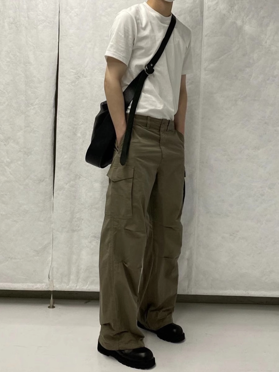 Original Our legacy Pants Casual Pants straight casual loose pants Men Pocket Cargo Pants Loose Multi Pocket Workwear Pants